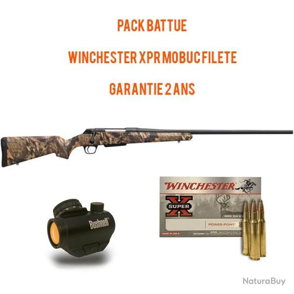 Pack BATTUE Winchester Xpr MOBUC 30-06 sprg avec point rouge BUSHNELL 308 Win