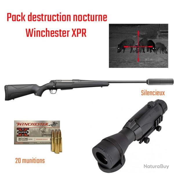 Pack Nocturne Winchester XPR avec silencieux 1/2X28 UNEF