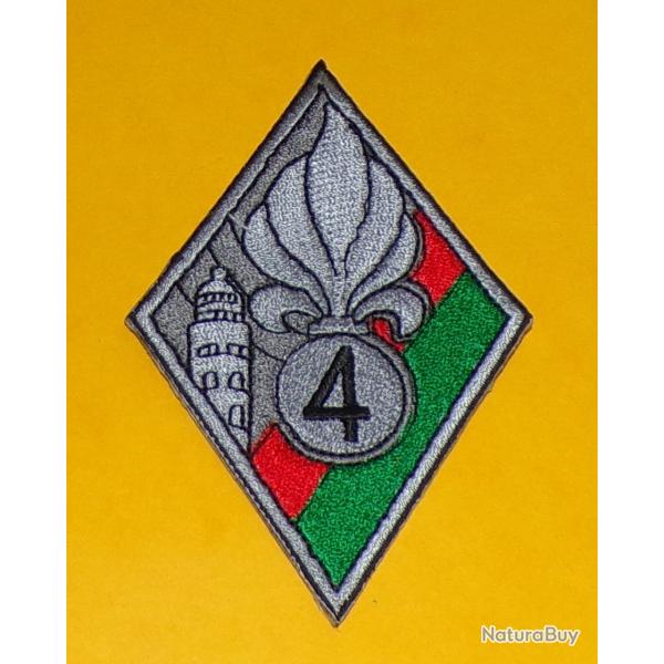 TISSU PATCH : LEGION 4�me REGIMENT ETRANGER D'INFANTERIE , DIAMETRE 9 CM , BON ETAT VOIR PHOTOS . PO