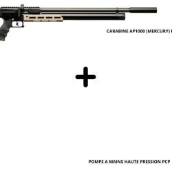 CARABINE SNOWPEAK MERCURY AP1000 PCP CALIBRE 5.5 + POMPE A MAIN POWAIR HAUTE PRESSION PCP