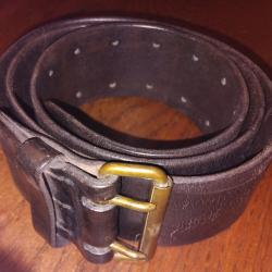 Ceinturon cuir noir gendarmerie d&eacute;but XX eme