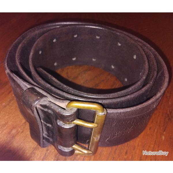 Ceinturon cuir noir gendarmerie d�but XX eme