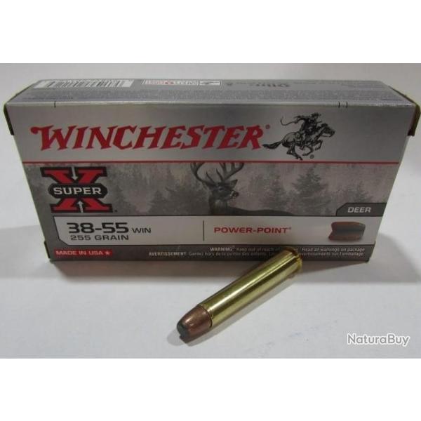 2 boites neuves de 20 cartouches calibre 38-55 Winchester.