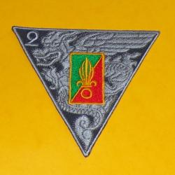 TISSU PATCH : LEGION 2&egrave;me&nbsp;REGIMENT ETRANGER DE PARACHUTISTES&nbsp;, DIAMETRE 9&nbsp;CM , BON ETAT VOIR PHOTOS