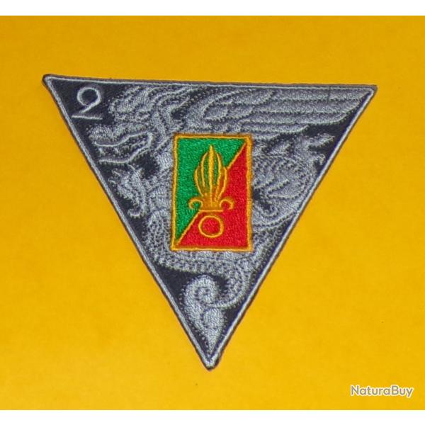 TISSU PATCH : LEGION 2�me�REGIMENT ETRANGER DE PARACHUTISTES�, DIAMETRE 9�CM , BON ETAT VOIR PHOTOS