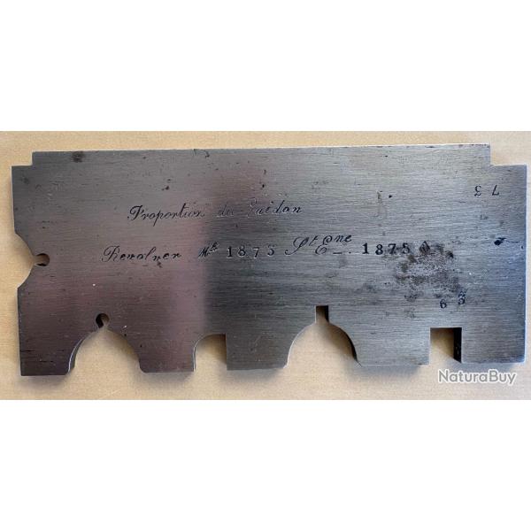 Gabarit officiel guidon revolver MAS 1873 - St Etienne 1875
