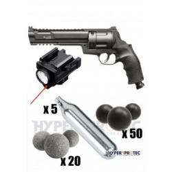 Pack Laser Revolver T4E HDR68 TR68 GEN2 - Balle Caoutchouc acier