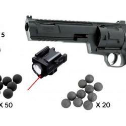 Pack Laser Revolver T4E HDR68 TR68 GEN2 - Balle Caoutchouc acier