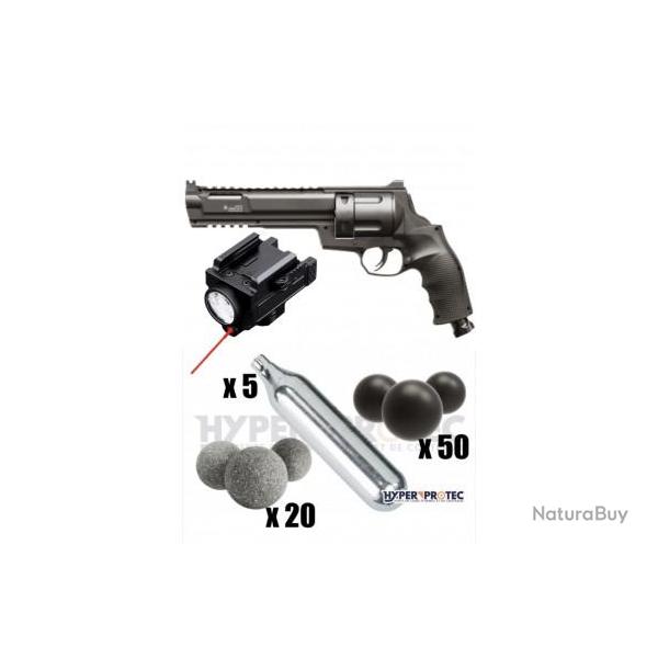 Pack Laser Revolver T4E HDR68 TR68 GEN2 - Balle Caoutchouc acier