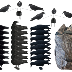 Pack PRESTIGE 24 appelants corbeaux actifs, sac de transport, appeau FT3 et 2 man&egrave;ges &agrave; corbeaux