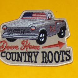 TISSU PATCH : COUNTRY ROOTS , DIMENSION&nbsp;9&nbsp;CM , BON ETAT VOIR PHOTO . POUR TOUT RENSEIGNEMENT ME CONT