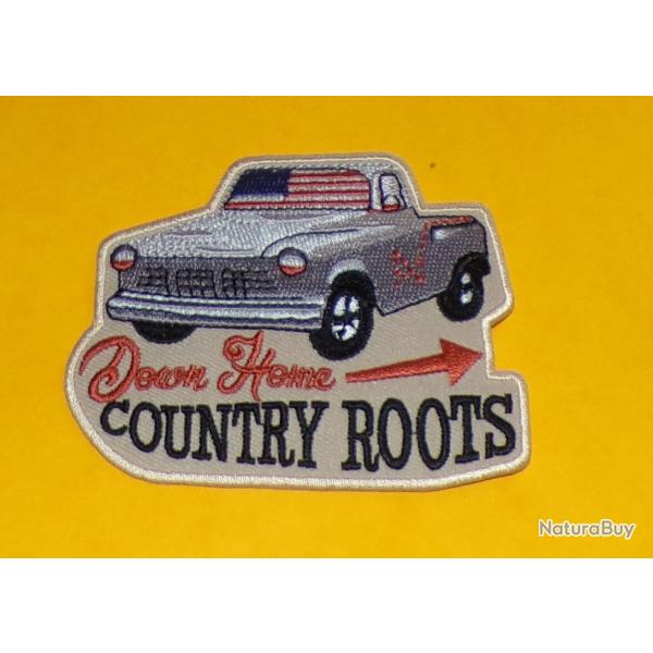 TISSU PATCH : COUNTRY ROOTS , DIMENSION�9�CM , BON ETAT VOIR PHOTO . POUR TOUT RENSEIGNEMENT ME CONT