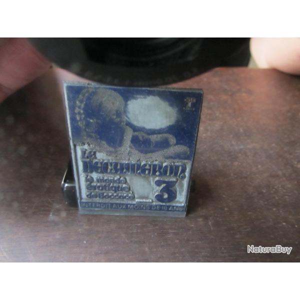 Plaque impression publicitaire film Le Decameron 3 de 1972