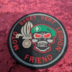 Patch militaire moto b&eacute;ret vert l&eacute;gion Friend