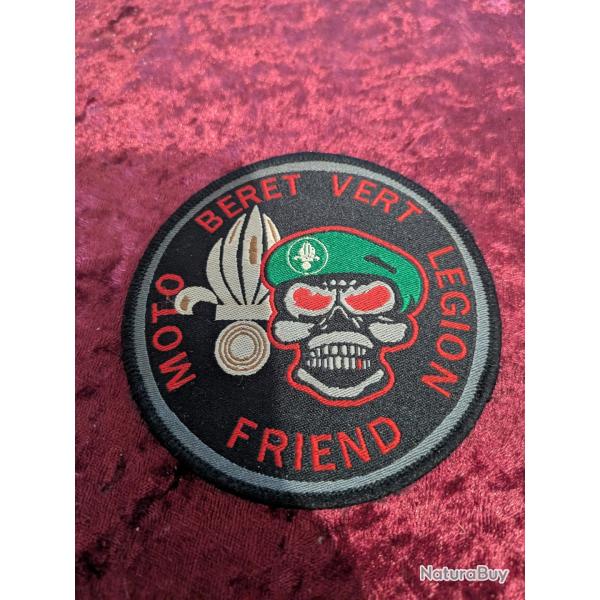 Patch militaire moto b�ret vert l�gion Friend