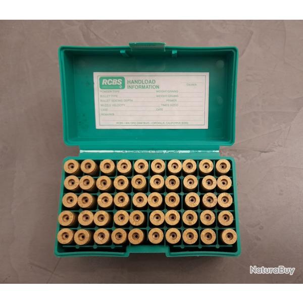 Etuis 22-250 Rem (x50), marque Win, tir�s 2 fois, d�samorc�s, nettoy�s, avec bo�te RCBS