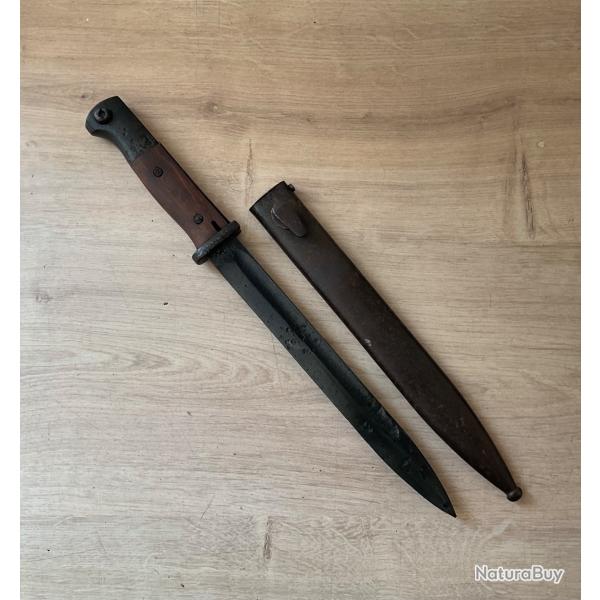 Ba�onnette Mauser K98 (WW2) avec fourreau - Num�rot�e