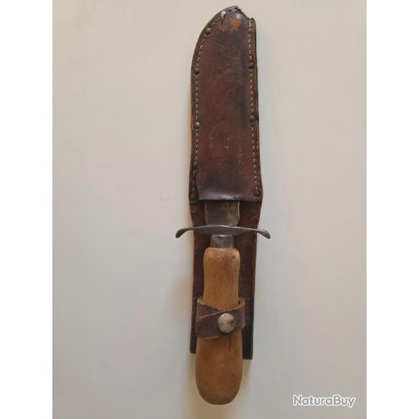 Couteau de tranch�e avec fourreau souvenirs USAAF ww2