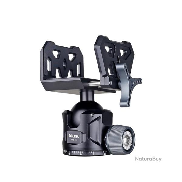 Support de Tir tr�pied Fusil Aluminium GD-44 T�te Rotule 360� Pince R�glable Chasse Pr�cision 35kg