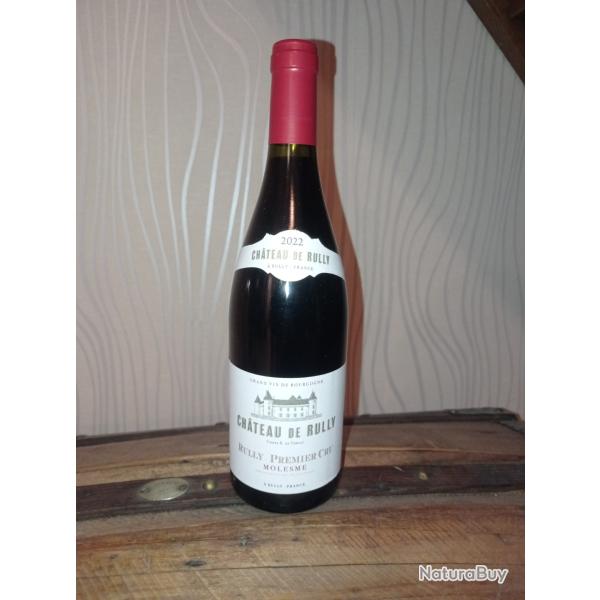 6 bouteilles Bourgogne rouge Rully 1er Cru Molesme