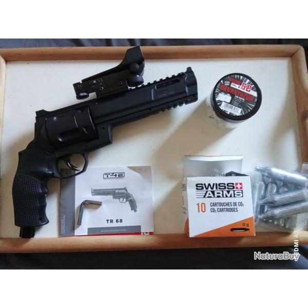 pistolet umarex hdr 68 T4E X-Treme 20 joules + laser + nombreuses cartouches co2 + devastator cal 68