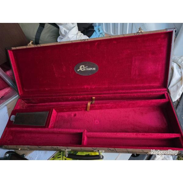 Superbe malette de luxe Chapuis pour fusil de chasse. Bel �tat.  Manque les sangles.
