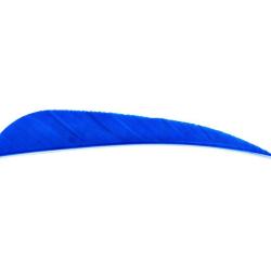 AVALON - Plumes Naturelles Paraboliques 4" RH (x50) BLEU