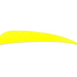 AVALON - Plumes Naturelles Paraboliques 4" RH (x50) JAUNE FLUO