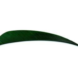 AVALON - Plumes Naturelles Paraboliques 4" RH (x50) VERT FONCE