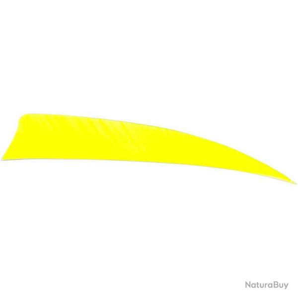 AVALON - Plumes Naturelles Shield 4" RH (x50) JAUNE FLUO