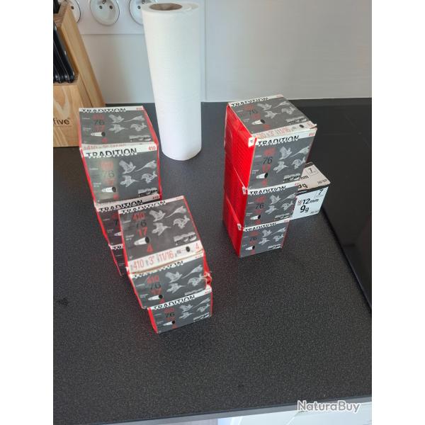 8 bo�tes 25 munitions 410 magnumPlomb 4 et 6