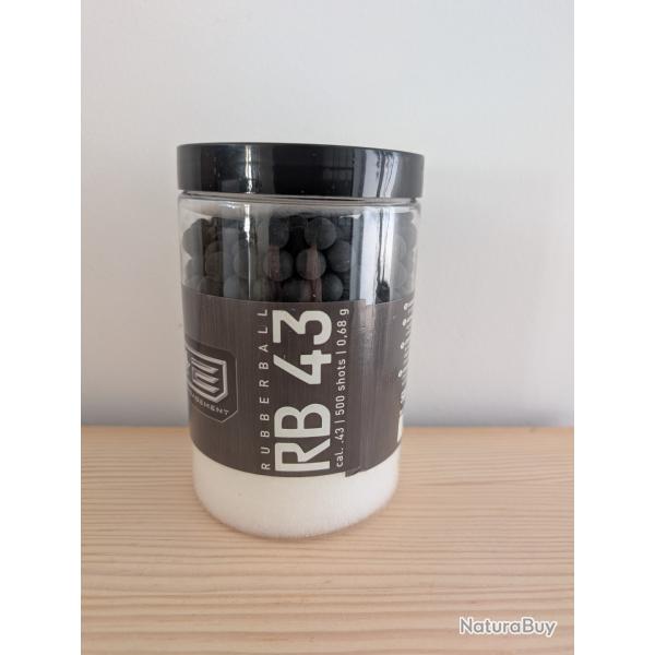 500 Billes caoutchouc Umarex T4E RB43 - .43 (0.68g)
