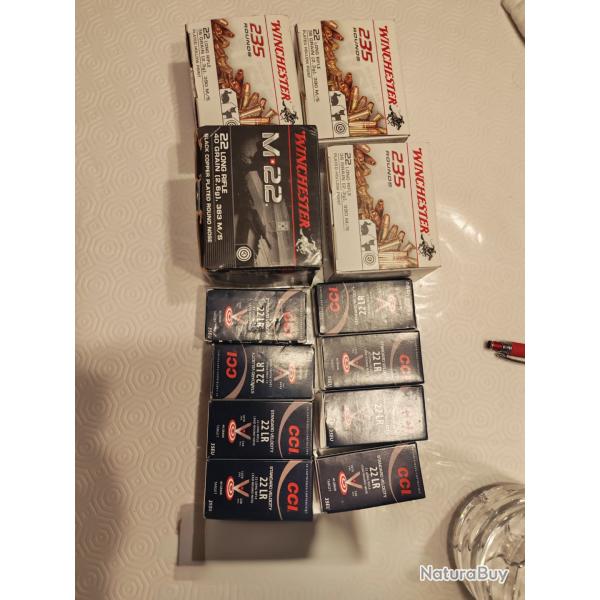 Lot de 1400 Munitions 22lr