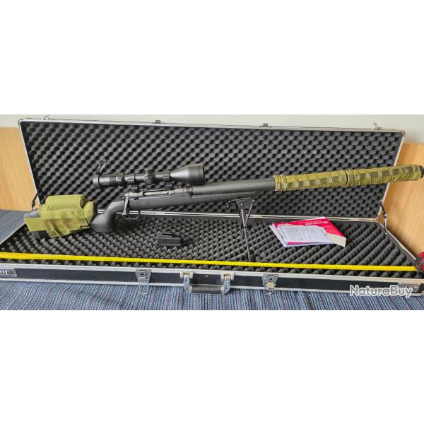 Neuf carabine SAVAGE silence cal.222 remington custom + lunette solognac 3-12X56 � R�TICULE LUMINEUX
