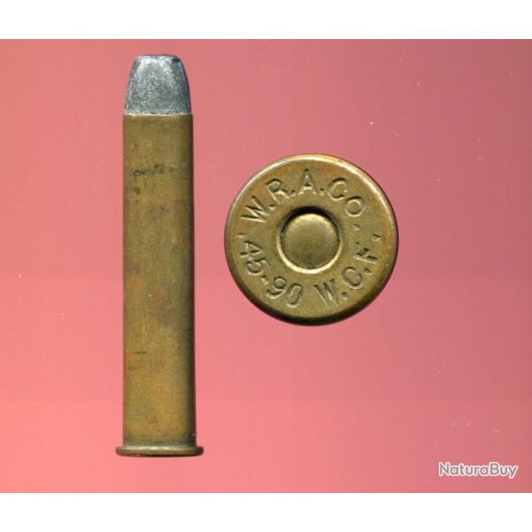 .45-90 WCF Winchester - Poudre noire - Ancinne production WRACo - balle plomb m�plate