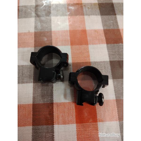 paire de colliers alu 25,4mm poir rail de 11mm