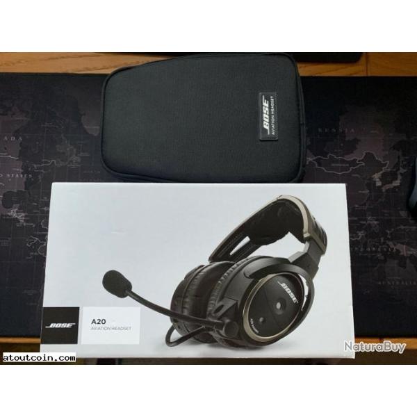 .Casque d'aviation Bose A20 avec c�ble Bluetooth � double prise