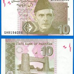 Pakistan 10 Roupies 2008 Neuf Rupees Roupie Rupee