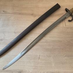 Ba&iuml;onnette Chassepot Mle 1866 St &Eacute;tienne 1872 + fourreau original Arm&eacute;e infanterie