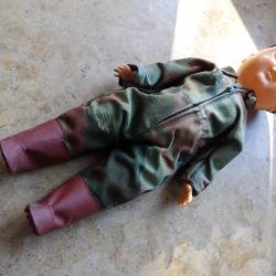 authentiqu poupon camoufl&eacute; para parachutiste troupe de marine colonial souvenir foyer guerre Alg&eacute;rie