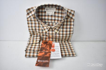 Chemise De Chasse Beretta Homme – Vert, Taille 2XL, En Toile Coton