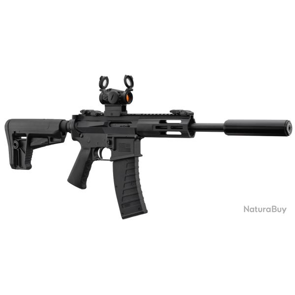 Pack carabine KRISS DMK22S cal.22lr 25cps + point rouge Falke + silencieux