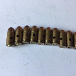 VENDU PAR LE-CUIRASSIER LOT N&deg; 11 DE 10 BALLES CALIBRE 9 MM COURT NEUTRALISEES KAL 9 K PPU 67