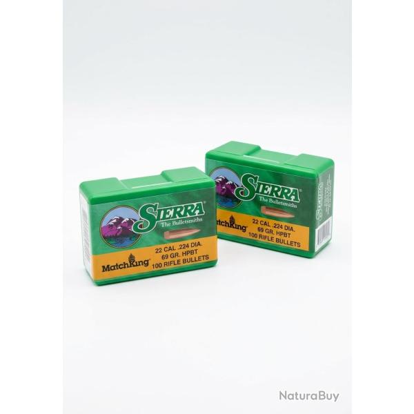 Ogives Sierra .224 69GRS HPBT