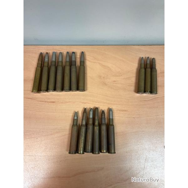 Lot de balle calibre 6,5 - 7 et 8 x57 pour collection