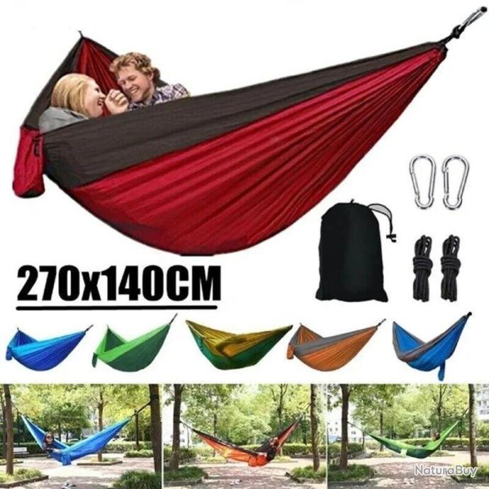 Hamac de parachute en nylon pour l'extérieur - Marque 260cm x 140cm