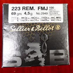 SELLIER & BELLOT cal.223 Rem FMJ 69gr / 100