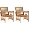 petites annonces chasse p&ecirc;che : Lot 2 Chaises Bois Massif Acacia - Fauteuils de Jardin  Mobilier Terrasse Extérieur LIVRAISON FREE