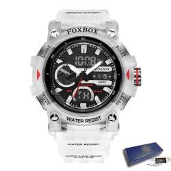 Montres Militaires de Luxe Homme : Chronographe - Alarme - &Eacute;tanche - Quartz Blanc LIVRAISON GRATUITE