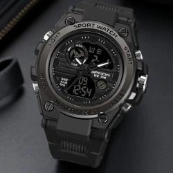 Montre - Bracelet Digital Num&eacute;rique - Militaire - &Eacute;lectronique et &Eacute;tanche Noir LIVRAISON OFFERTE